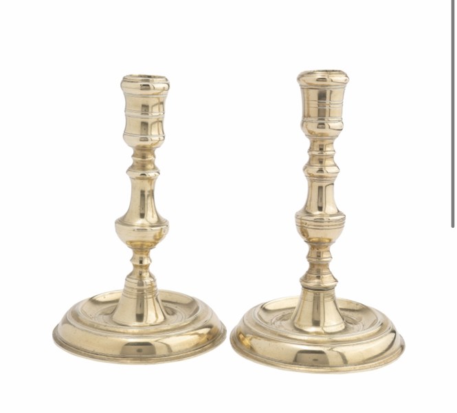 ca.1710-20 Louis XV stil lysestaker i bronse