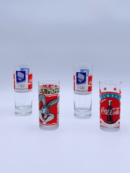 4 reklameglass, Coca Cola, OL 1994