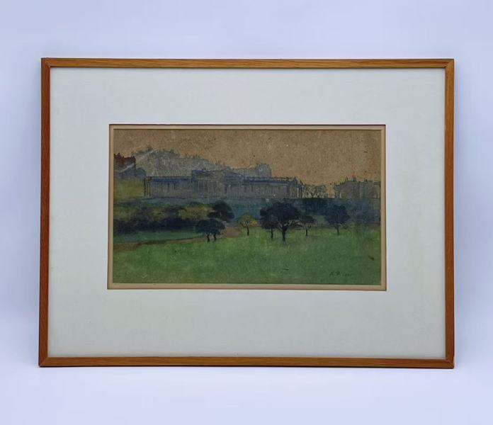 Akvarell signert S.D. 1905
