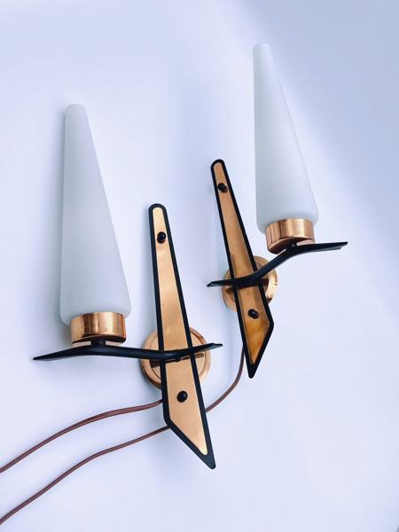 2 retro vegglamper
