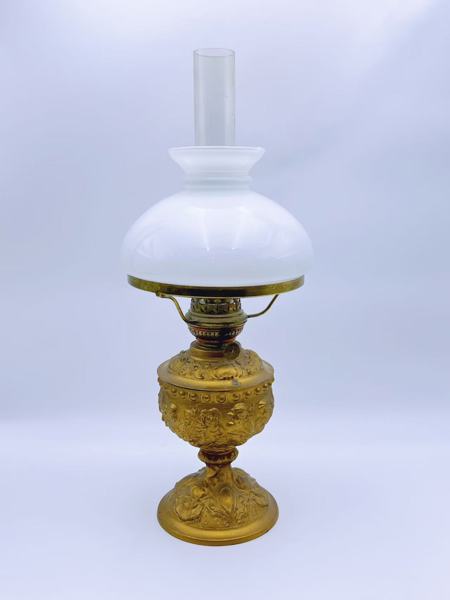 Parafinlampe med englemotiv