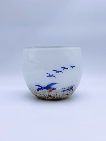 Hadeland-Severin Brørby signert kunstglass bolle 
