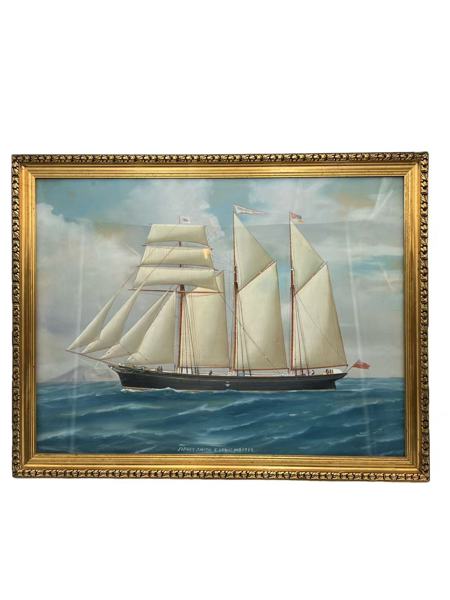 1800t Skutemaleri med glassramme