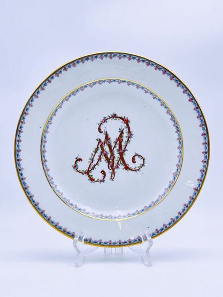 ca. 1795 WIEN porselen Monogram Tallerken