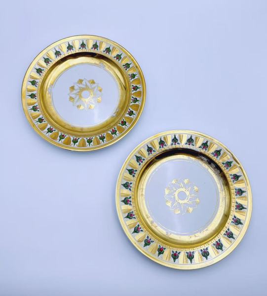 ca.1820t MEISSEN Tallerker, gullforgylt