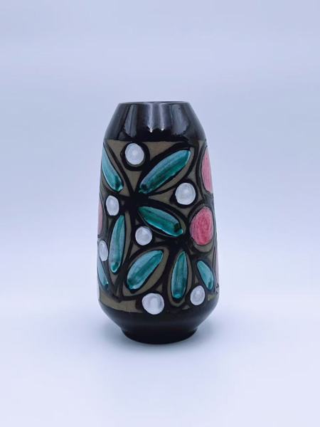 c.1960t Retro Strehla Keramikk Vase. H 18.5 cm