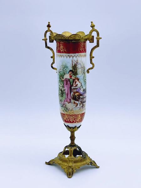1800t Sevres Stil Urn Vase, ant- Frankrike
