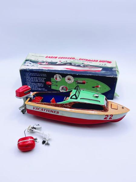 Cabin Cruiser with Outboard Motor