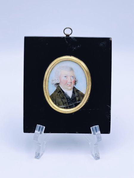 17/1800t miniatyr maleri med ramme