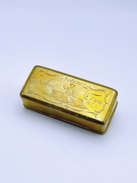 Datert 1786 snusdåse i messing 