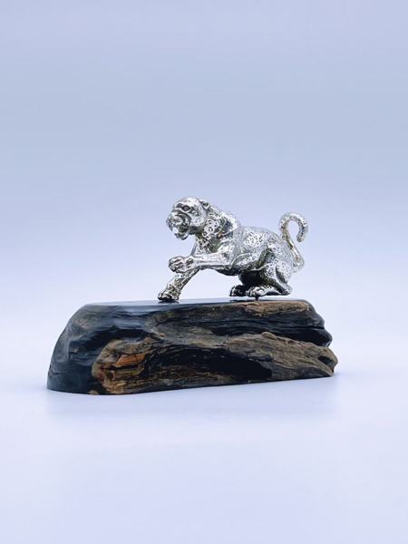 Patrick Mavros Sølv "Leopard" Skulptur