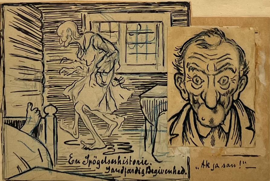 Theodor Kittelsen (1857-1914) "En spøkelseshistorie og et portrett"