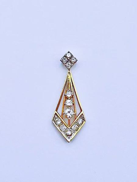 585-Anheng i gull med diamant