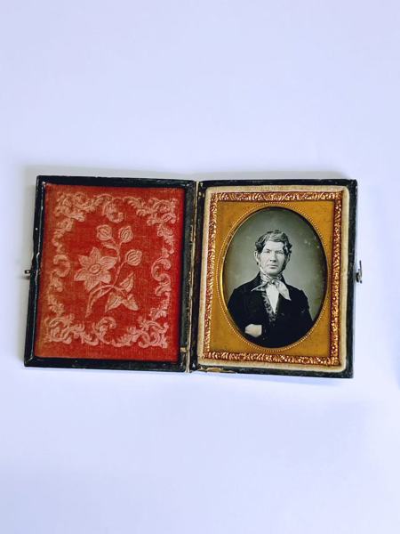 c. 1850t daguerreotype portrait, foto med Ramme