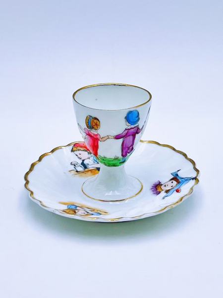 PP-1800t Sjelden Eggeglass med Barnemotiv