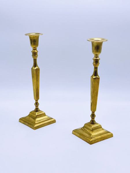  Georgian / Empire Lysestaker i messing