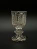 Datert 1833 Rikt slepent Pokal i glass 