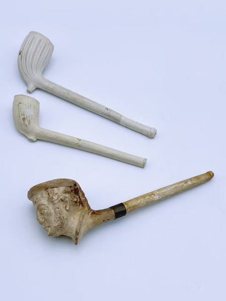 3 White Clay Piper