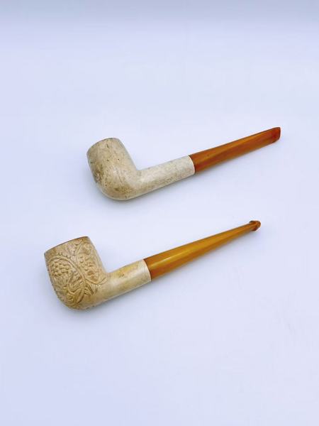 2 merskumpiper med rav