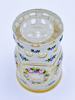 1800t Overfangsglass Vase med håndmalt emalje dekor