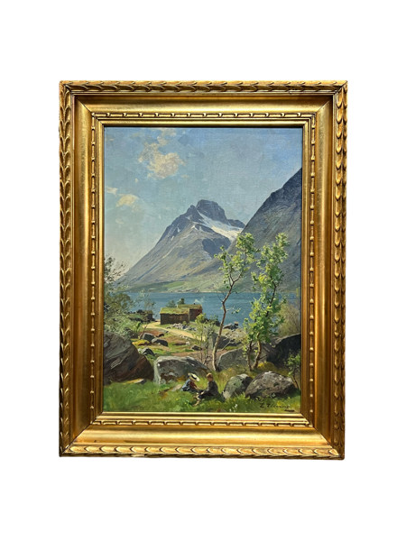 Even Ulving (1863-1952) "Sommerdag - Utsikt mot fjorden"