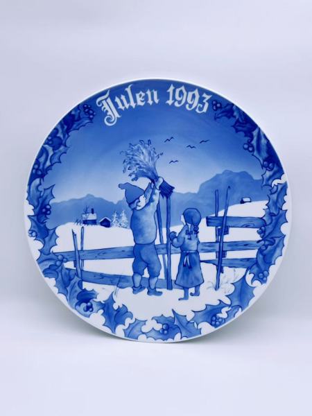 PP-Dia 40.5cm Håndmalt fat "Julen 1993"
