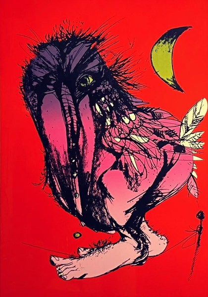 Gunnar S. Gundersen(1921-1983), "Fugl på line", II/L.