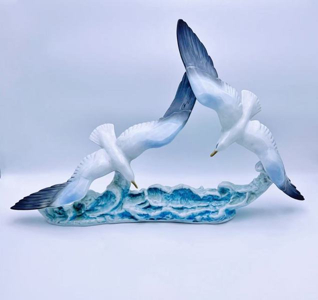 L.63cm Fritz Heidenreich (1895-1966) "Måker" Skulptur