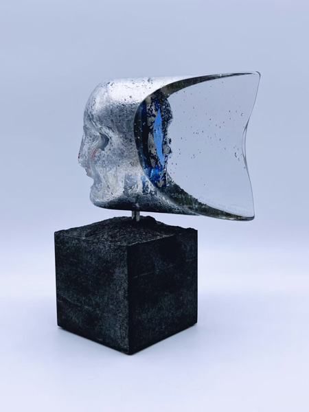 Bertil Vallien 'Janus' Skulptur for Kosta Boda