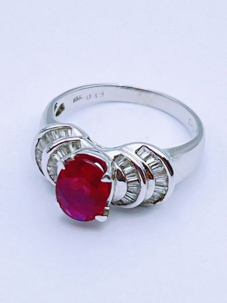 585-Gull Ring med Rubin 