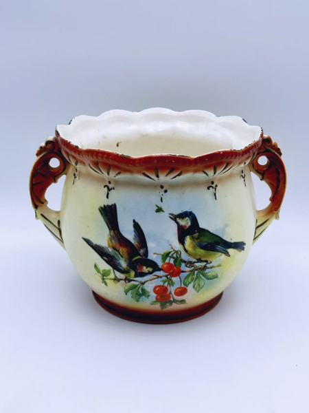 Viktoriansk Potte med fuglemotiv 