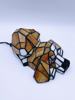 Tiffany stil bordlampe "Hund"