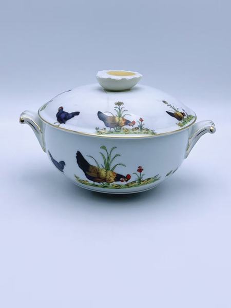 PP-1911-35 Barneterrin med Hane og hønemotiv 