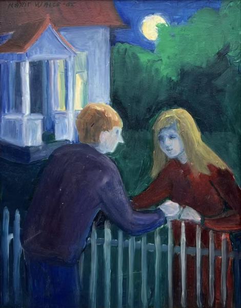 Marit Walle Oljemaleri "Måneskinn" 1985