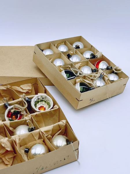 c.1940t Juletrepynt 17 glasskuler