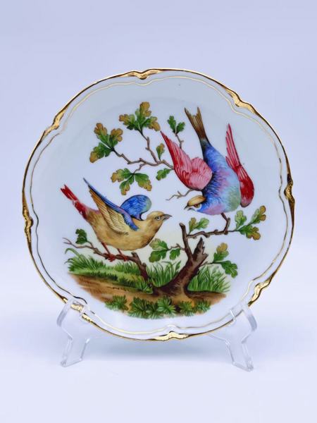 PP-1887-1911 fugler Prydfat med gullstaffering