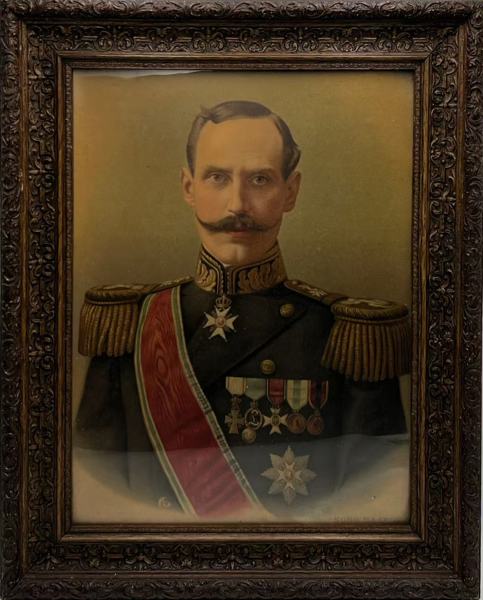 Kong Haakon VII, bilde med ramme 