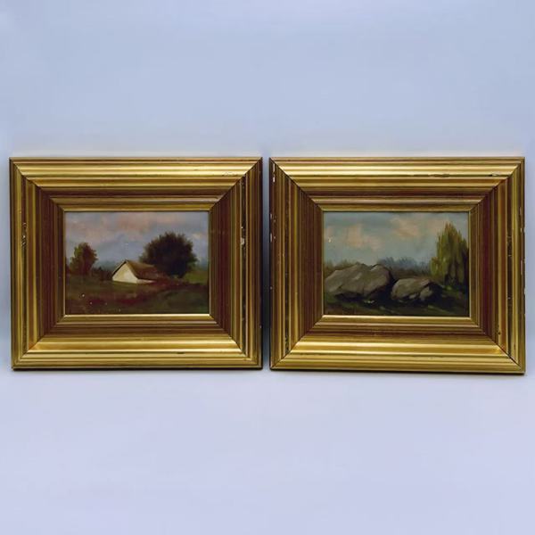 ANGELO VON FÜRSTEN "Landskap" Malerier