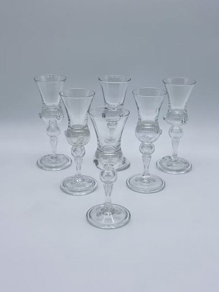 6 Hadeland "Klukk" Drammeglass