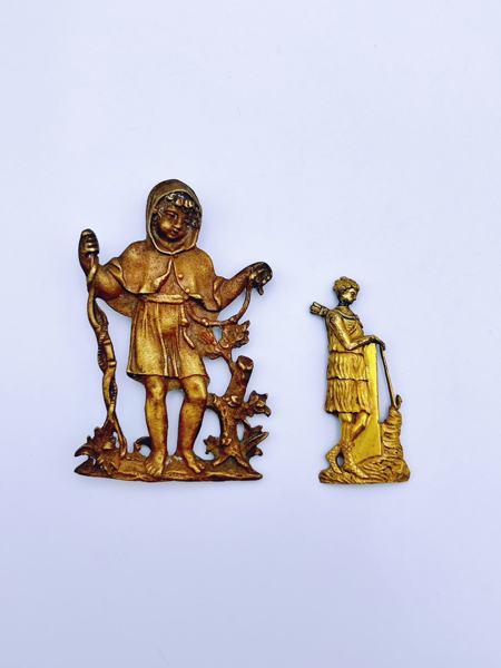 17/1800t Brennforgylt bronse figur / ornament