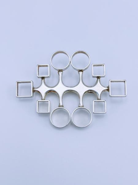 925s D-A Sølv Brosje / Anheng