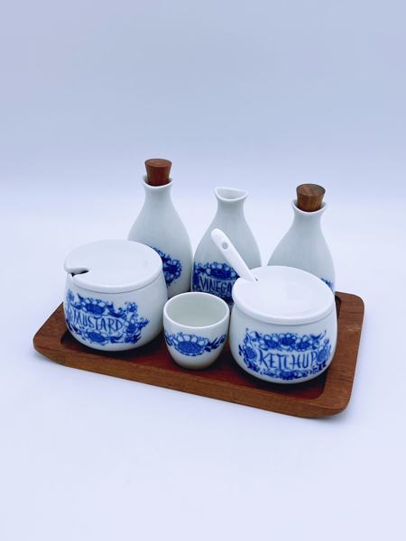 PP-1960t Anne Marie Ødegaard Kryddersett På Teakplate