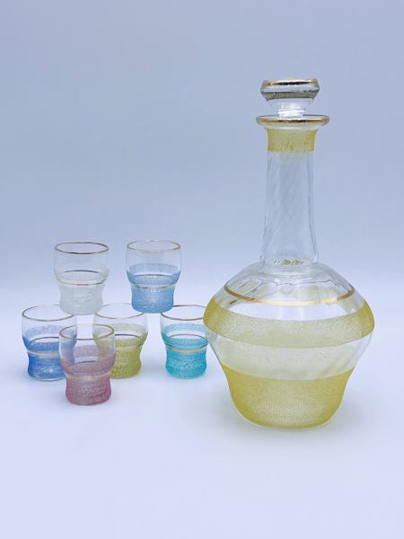 Magnor pulverglass Karaffel med 6 Glass