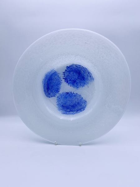 Dia 41cm Stort Kunstglass Fat