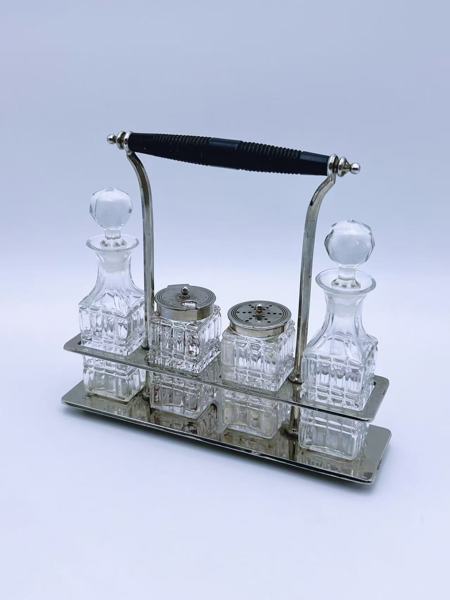 Kryddersett i glass og plett/stål