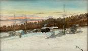 Sigvart Simensen (1865-1933) "Vinterlandskap"