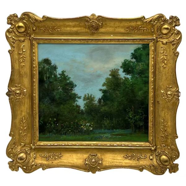 Olga Julie Tengoborski Due (1856 - 1921) "Høysommer Landskap"