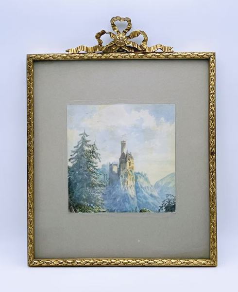 "Lichtenstein Castle", Akvarell på papir