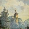 "Lichtenstein Castle", Akvarell på papir