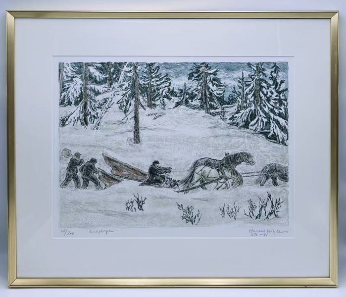 Harald Kihle (1905-97) "Snøplogen", Lito. 68/200